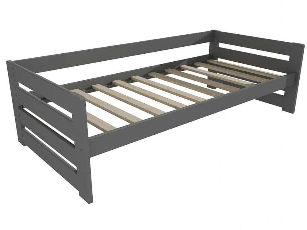 eoshop Detská posteľ M 002 NEW* (Rozmer: 80 x 190 cm, Farba dreva: farba sivá)